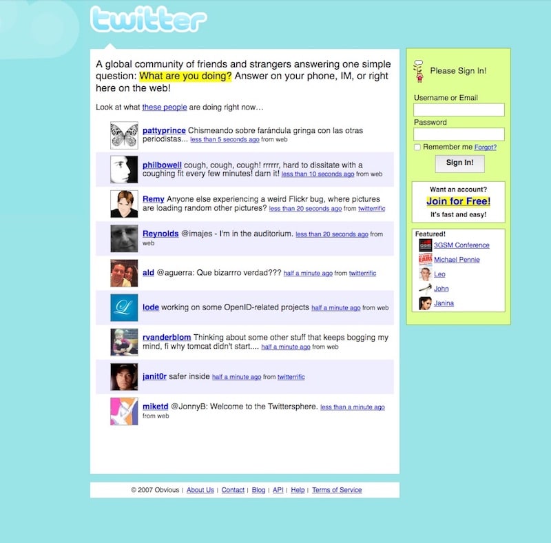 Twitter 2007