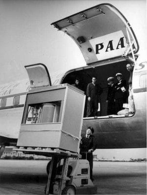 Transport disque dur IBM en 1956