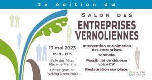 Affiche bandeau du 2e salon des entreprises vernoliennes le 13 mai 2023
